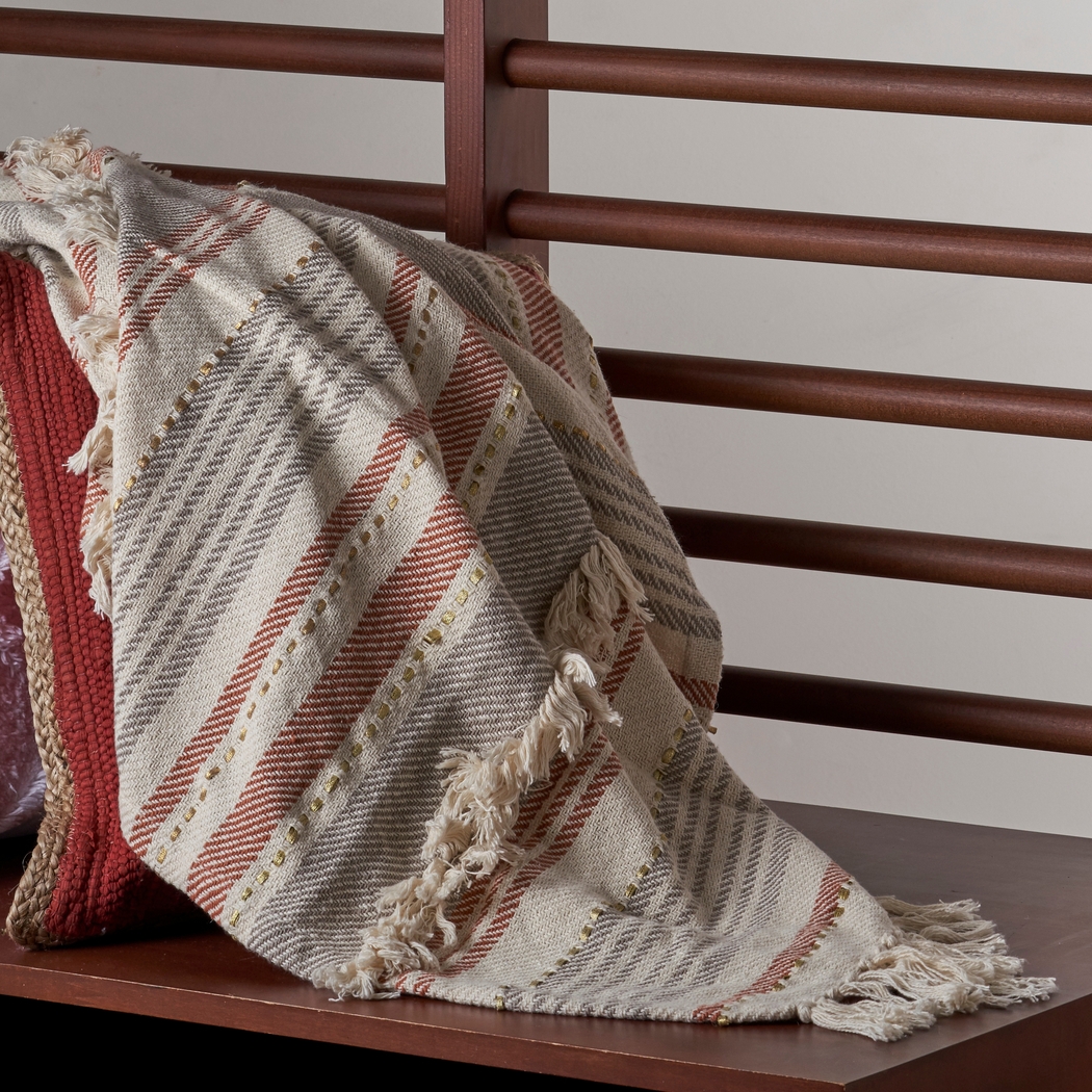 Brownbury Beige Throw Blanket - Thumbnail - Image 2
