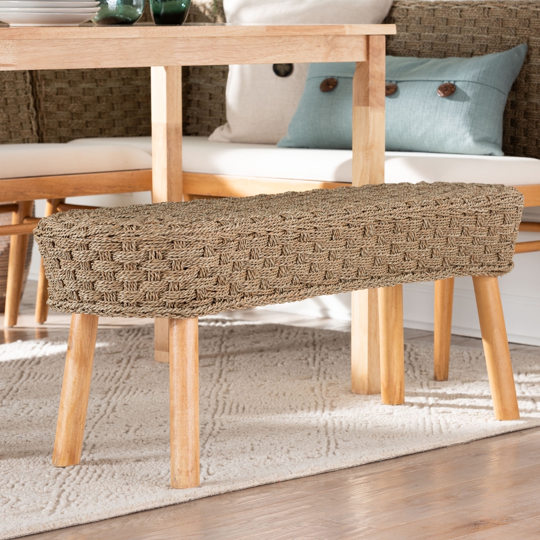 Brownrigg Brown Dining Bench - Thumbnail - Image 2