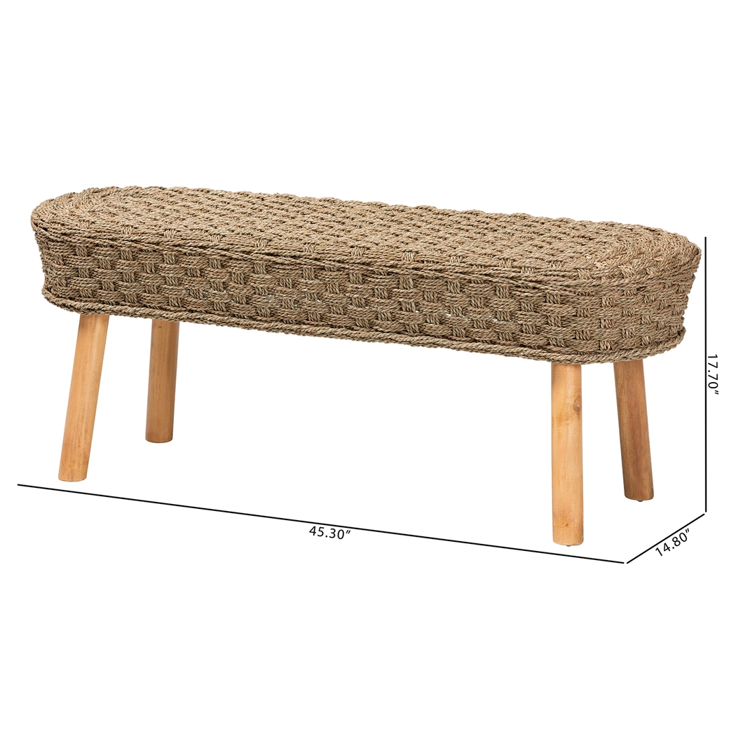Brownrigg Brown Dining Bench - Thumbnail - Image 9