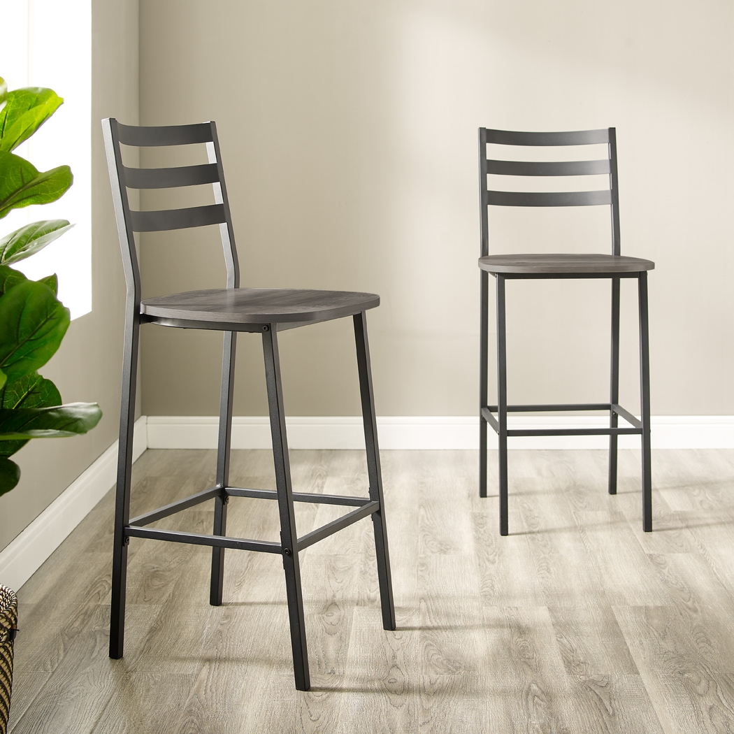Brownsboro Gray Counter Height Stool, Set of 2 - Thumbnail - Image 4