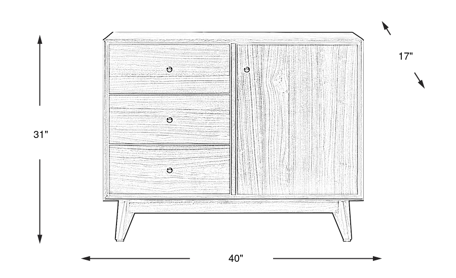 Dimension Image. Please refer to the Dimension Tab on this page for dimension details.