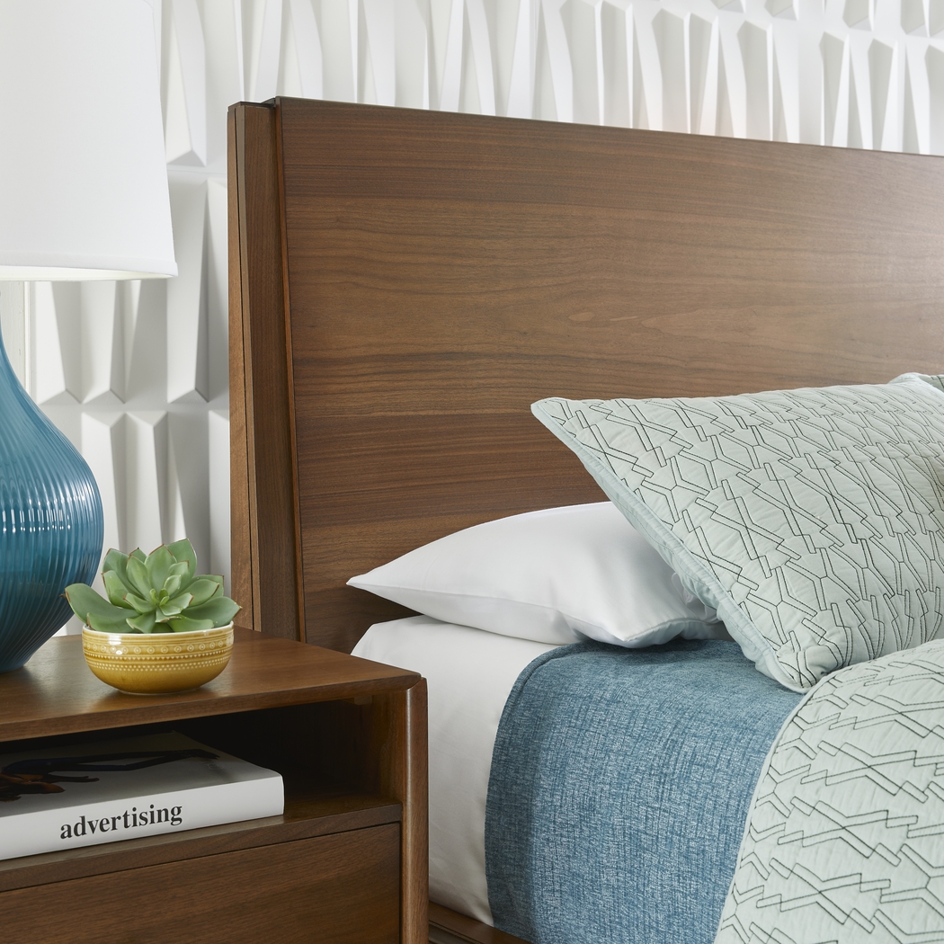 Broxbern Walnut 5 Pc Queen Platform Bedroom - Thumbnail - Image 4