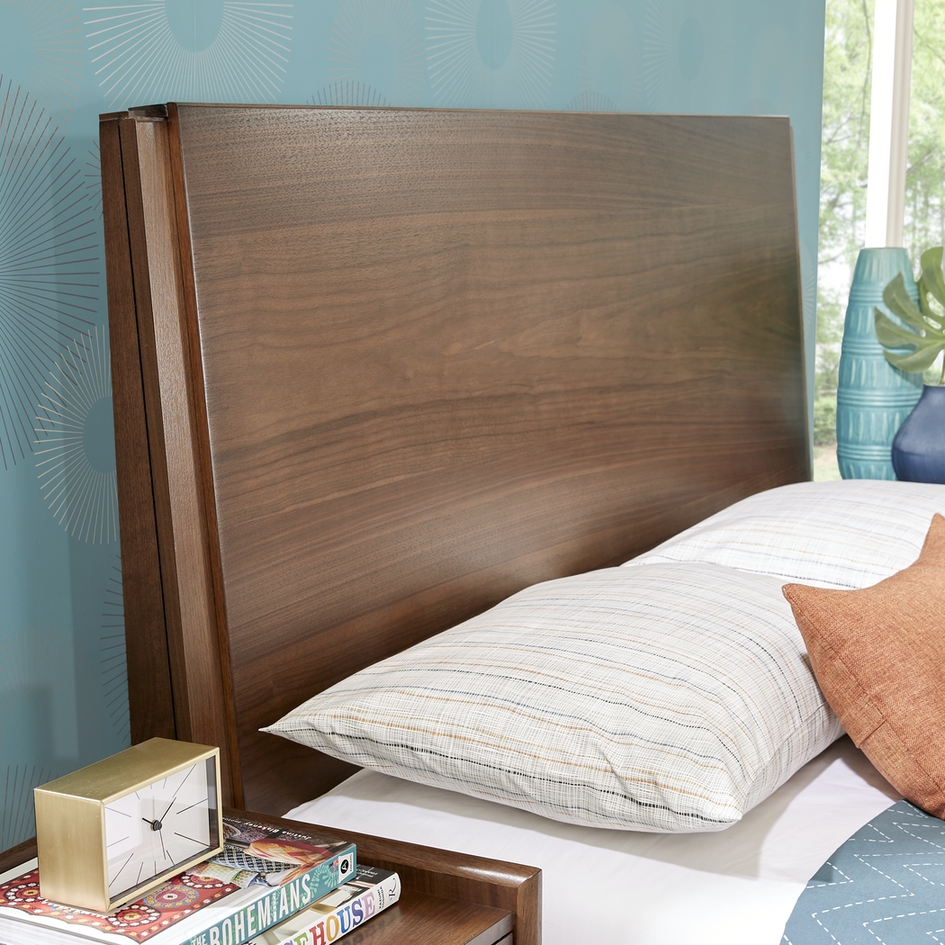 Broxbern Walnut 5 Pc Queen Platform Bedroom - Thumbnail - Image 5