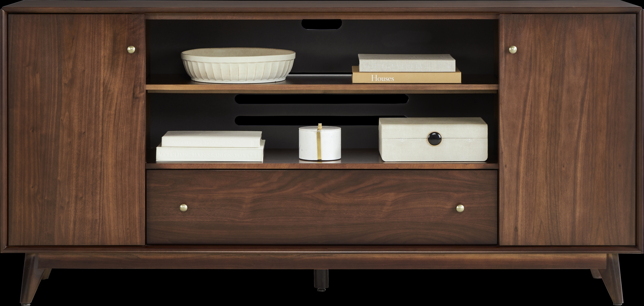 Broxbern Walnut Finish 76 in. Console - Thumbnail - Image 3