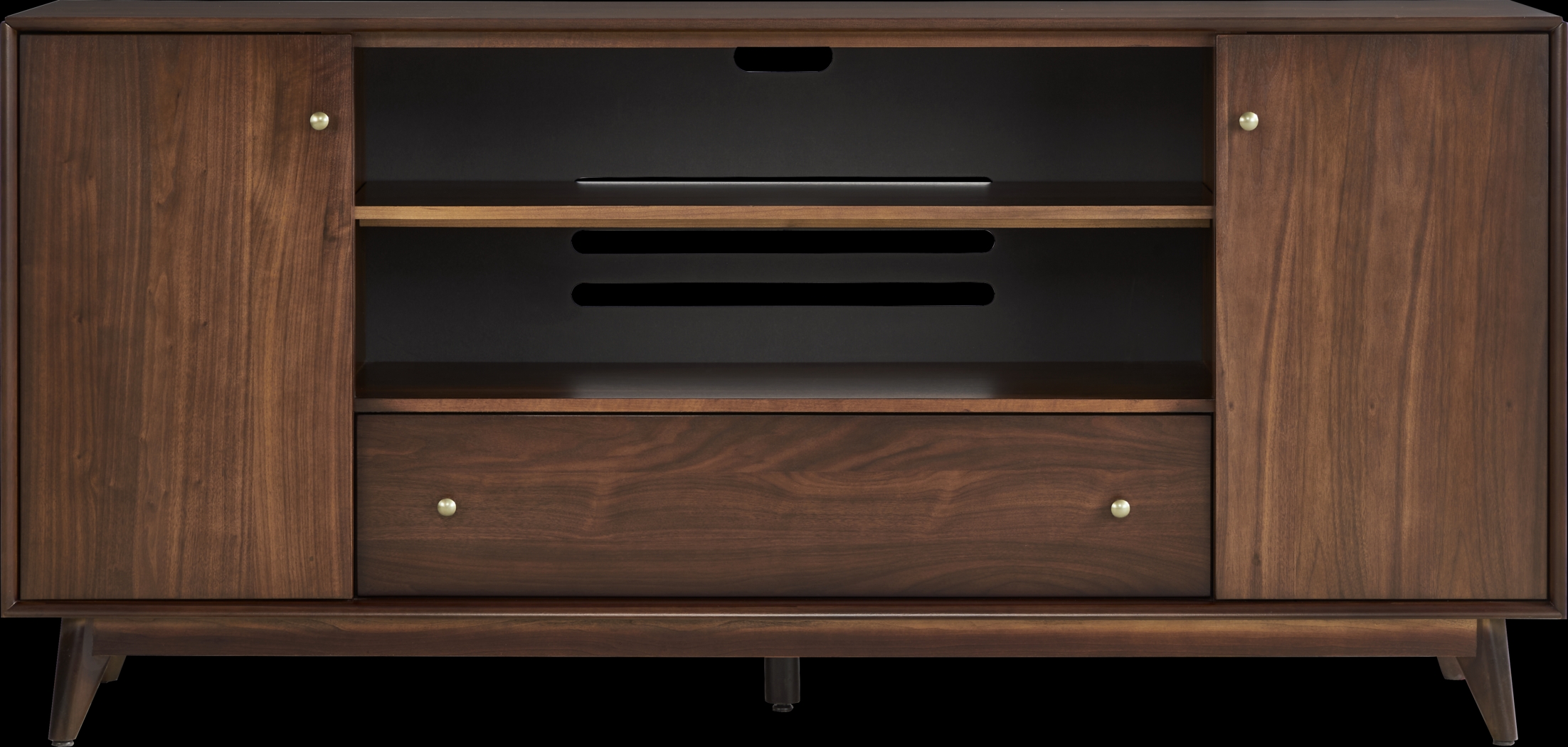 Broxbern Walnut Finish 76 in. Console - Thumbnail - Image 1