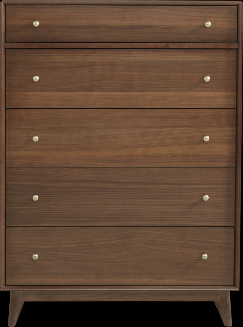 Broxbern Walnut 5 Pc Queen Upholstered Bedroom - Thumbnail - Image 6