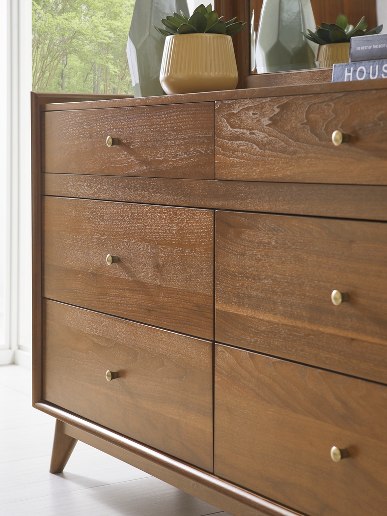 Broxbern Walnut 5 Pc Queen Platform Bedroom - Thumbnail - Image 7