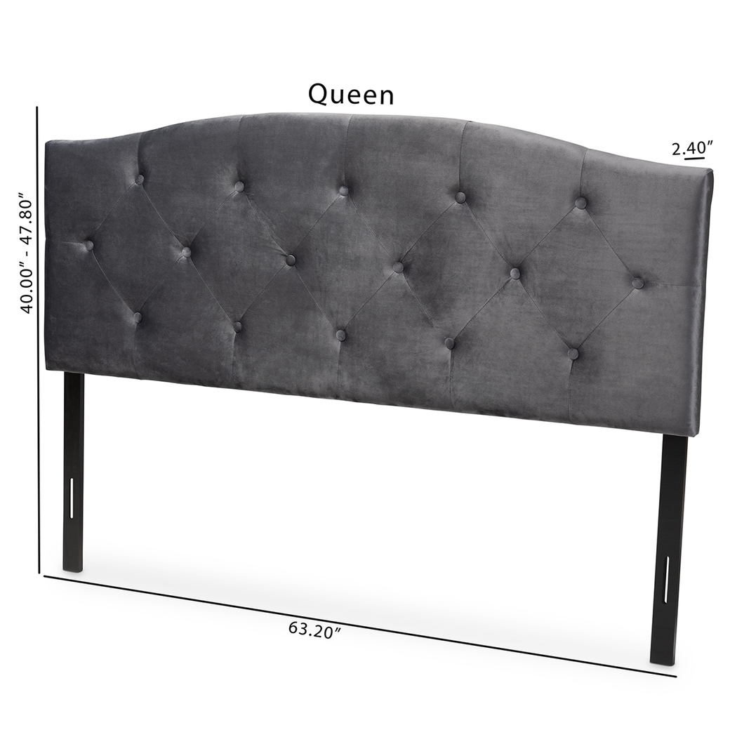 Broxbourne Gray Queen Upholstered Headboard - Thumbnail - Image 5