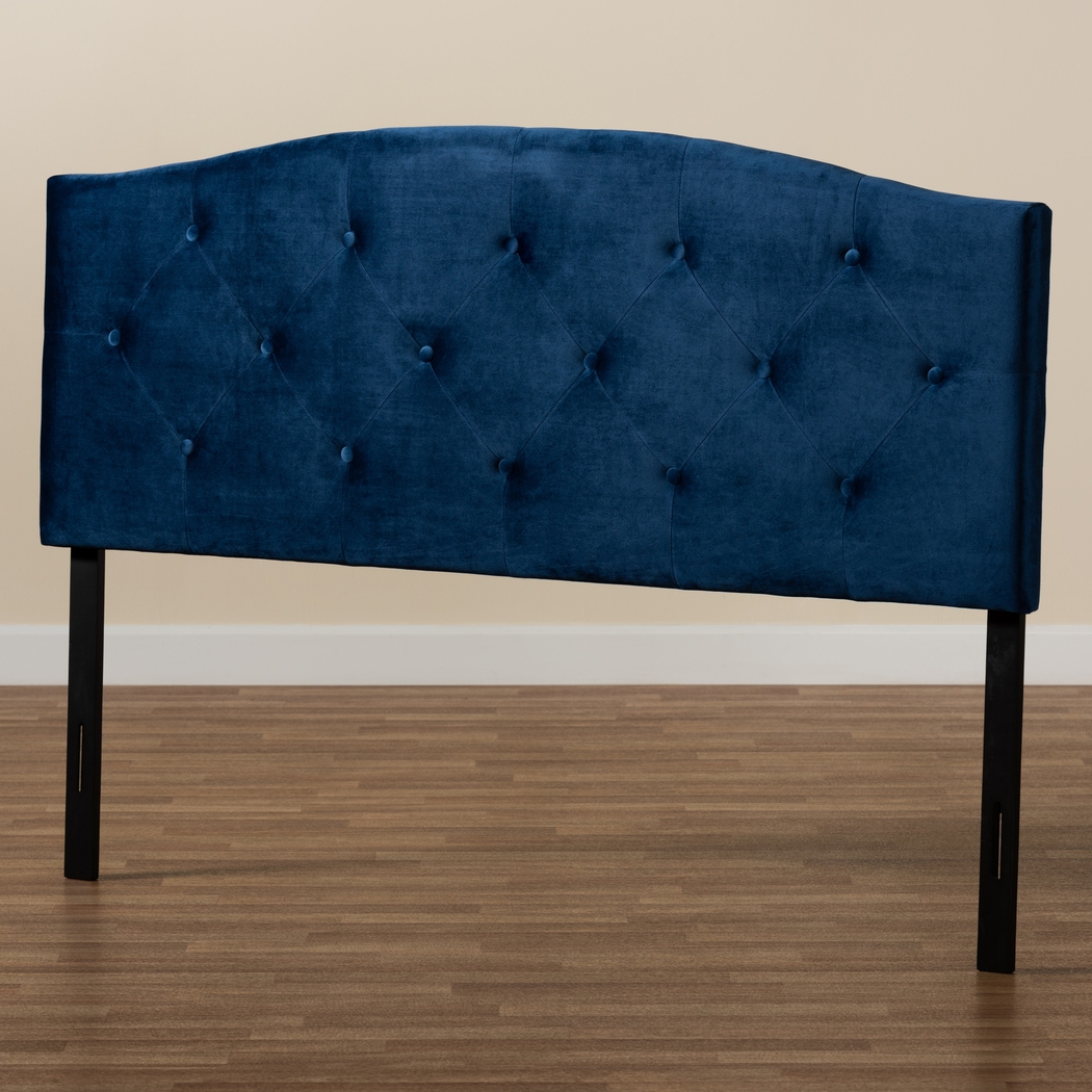 Broxbourne Navy Blue King Upholstered Headboard - Thumbnail - Image 6