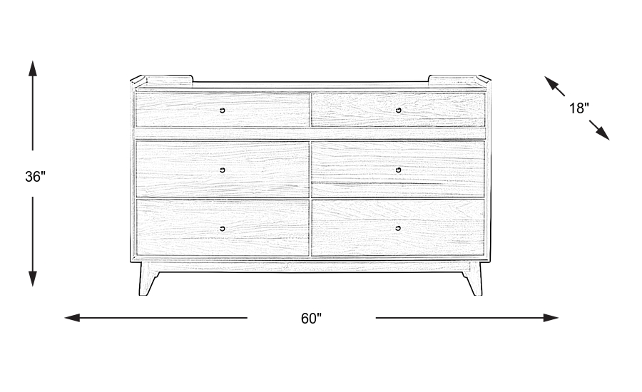 Dimension Image. Please refer to the Dimension Tab on this page for dimension details.