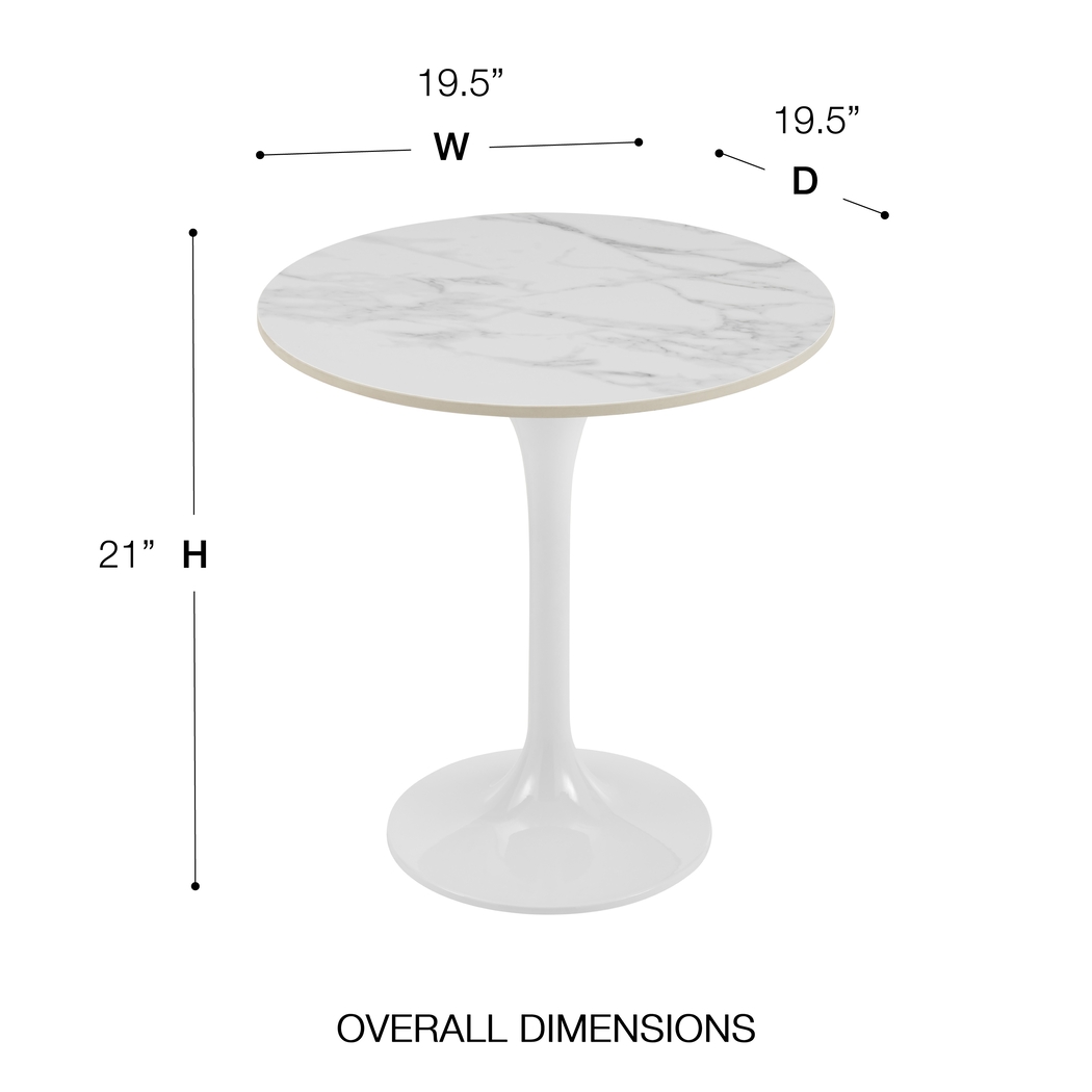 Bruine II White End Table - Thumbnail - Image 5