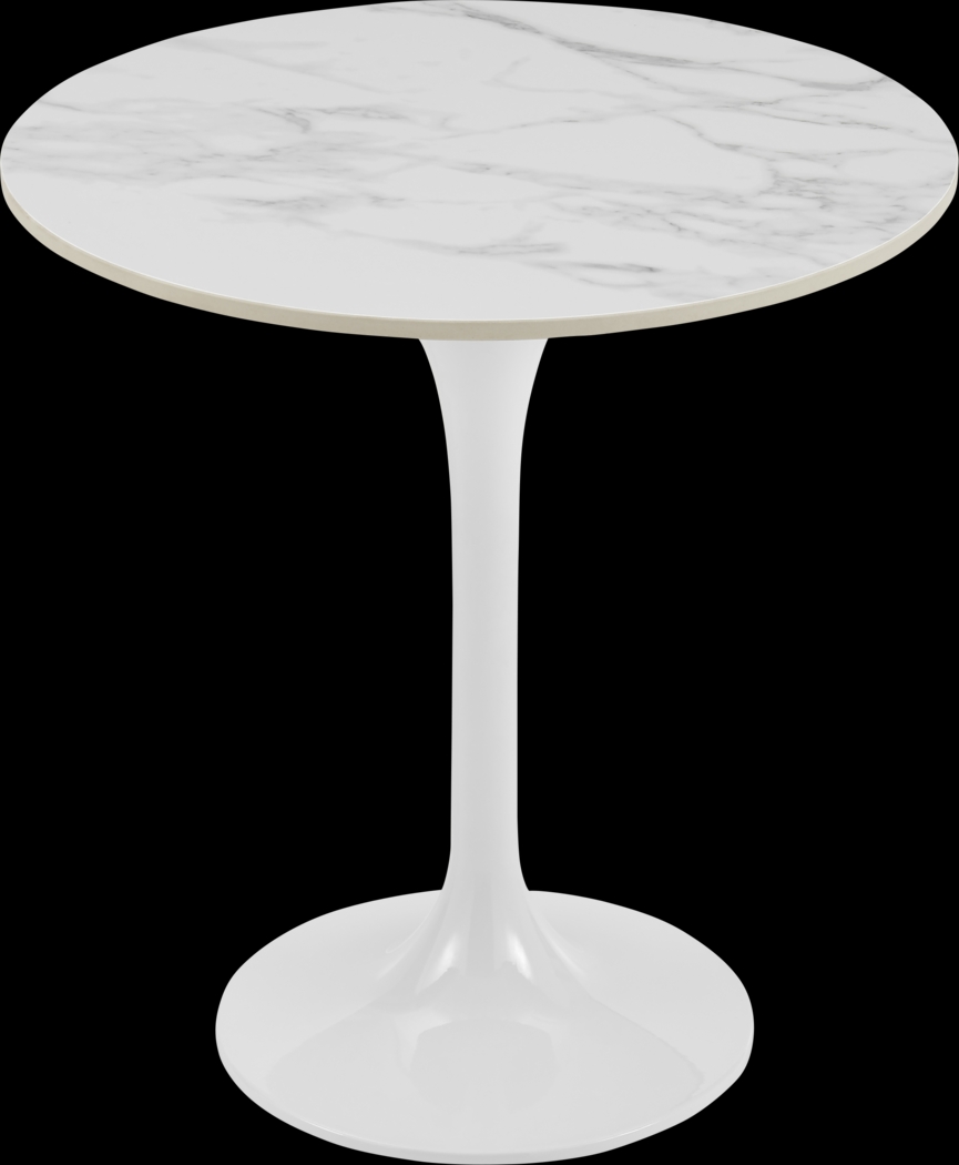 Bruine II White End Table - Thumbnail - Image 1