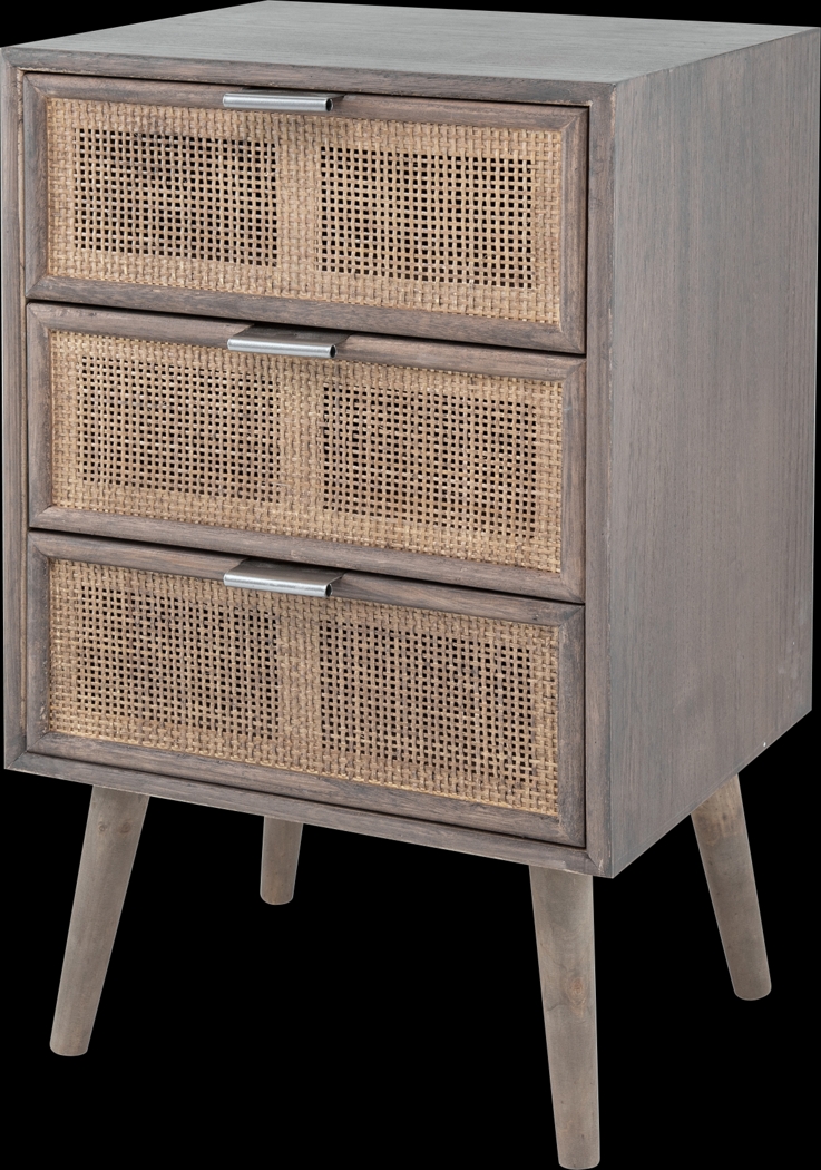 Brumana Gray 3 Drawer Accent Cabinet - Thumbnail - Image 1