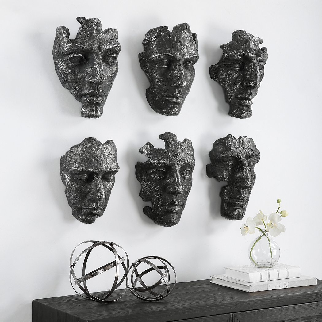 Brummi Gray Wall Decor, Set of 6 - Thumbnail - Image 3