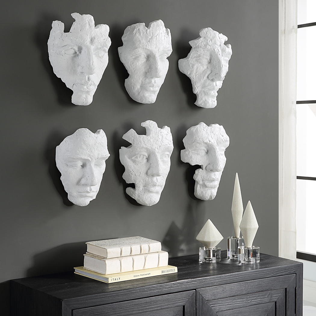 Brummi White Wall Decor, Set of 6 - Thumbnail - Image 3