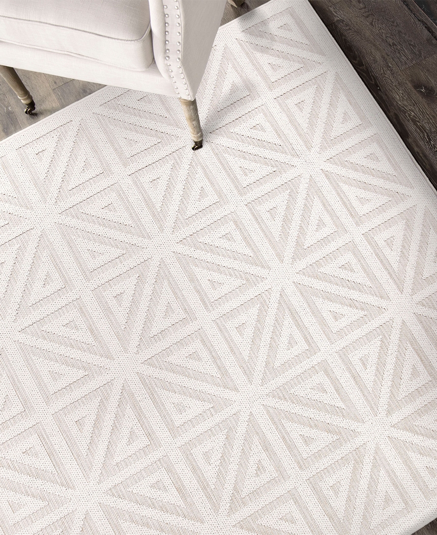 Brundidge White 7'10 x 10'10 Rug - Thumbnail - Image 2