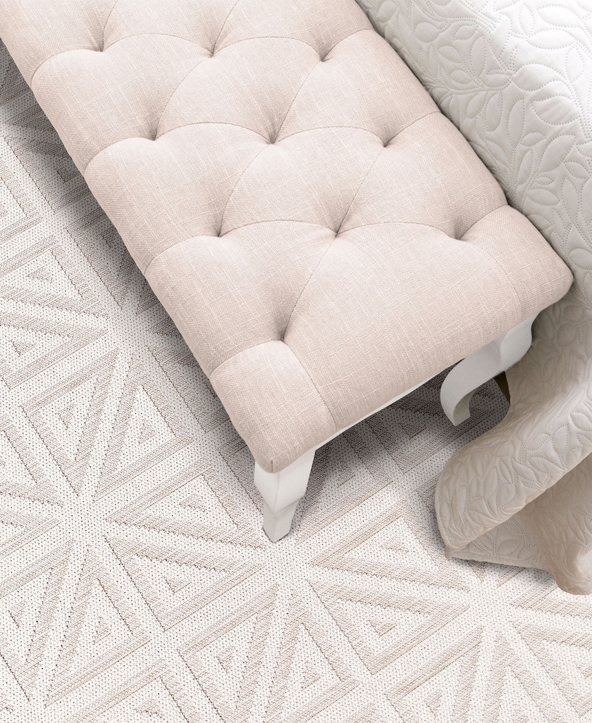 Brundidge White 7'10 x 10'10 Rug - Thumbnail - Image 3