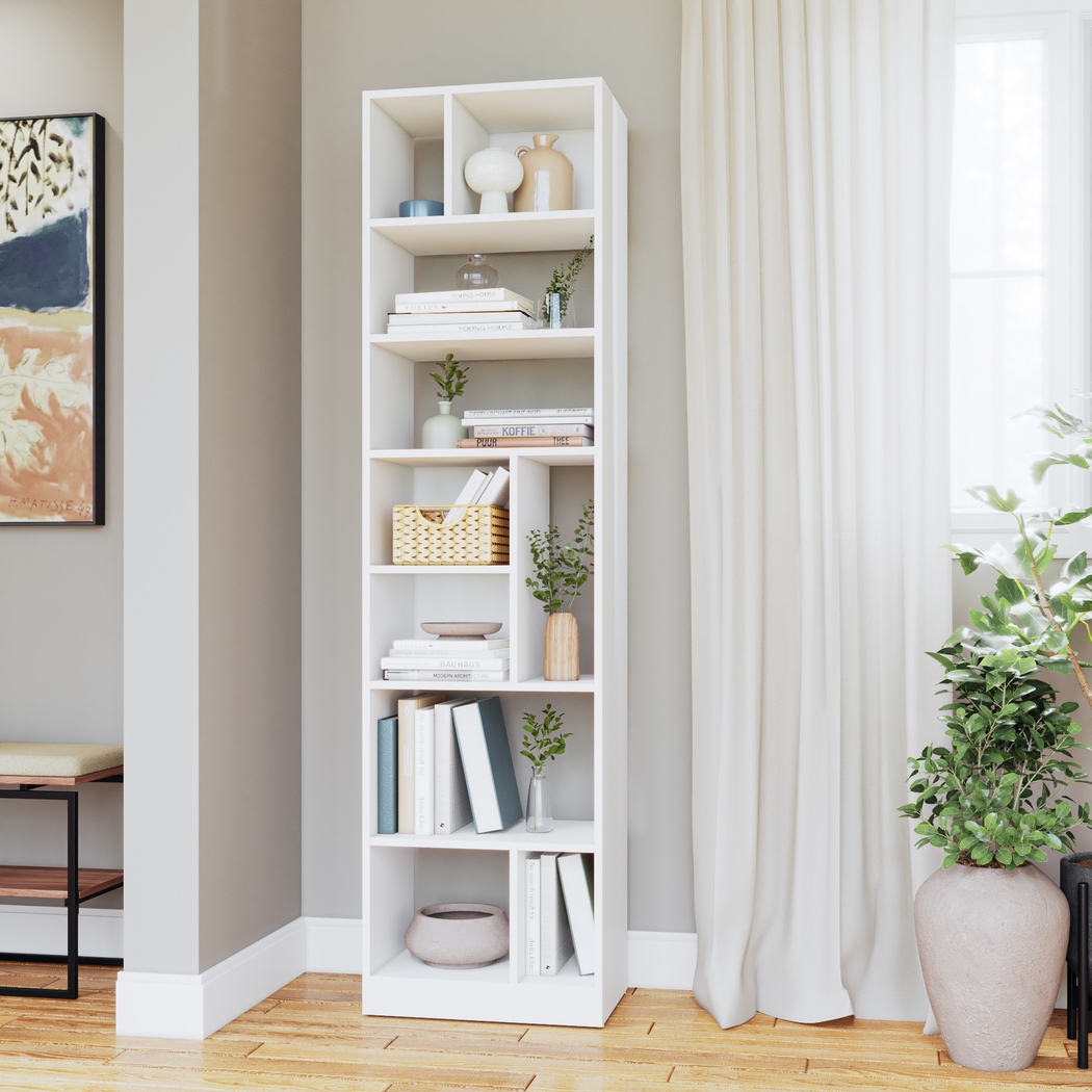 Brundrette I White Bookcase - Thumbnail - Image 2