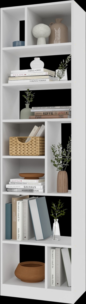 Brundrette I White Bookcase - Thumbnail - Image 3
