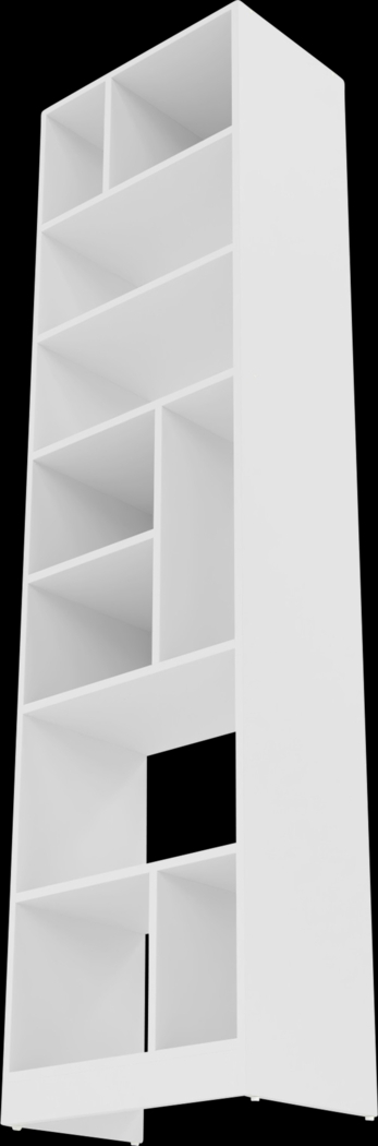 Brundrette I White Bookcase - Thumbnail - Image 5