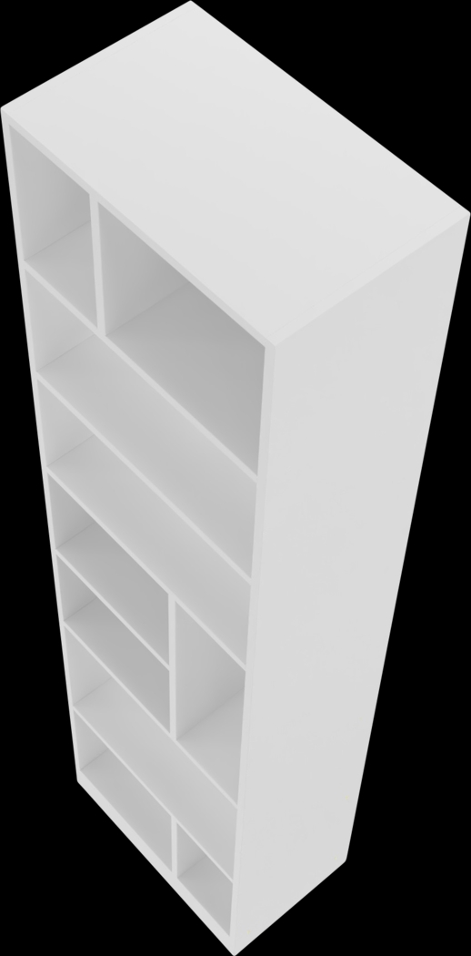 Brundrette I White Bookcase - Thumbnail - Image 6