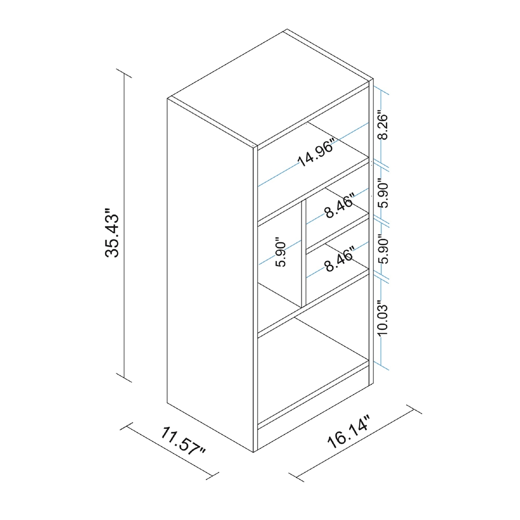 Brundrette III White Bookcase - Thumbnail - Image 8
