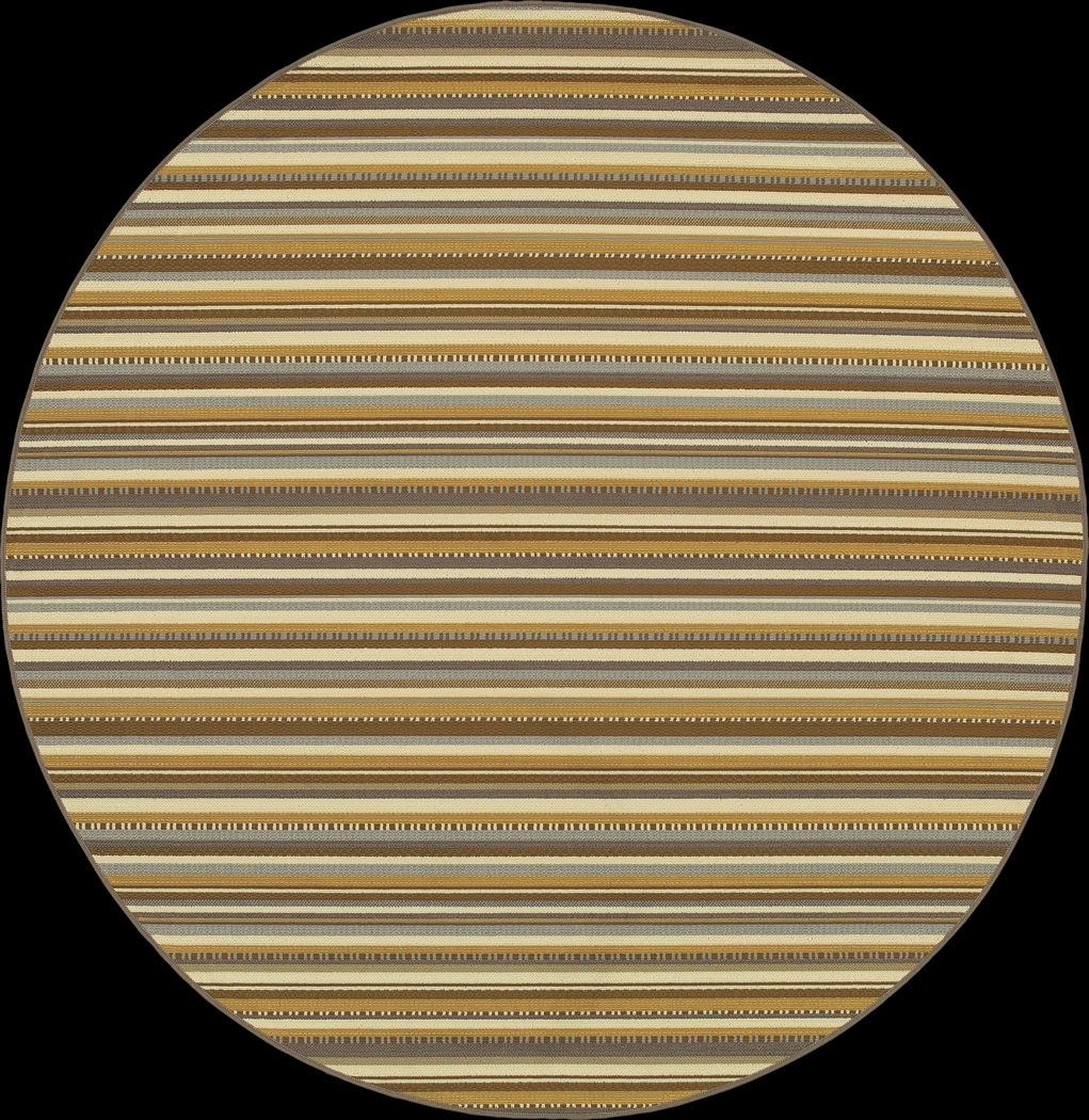 Bruni Gray 7'10" Round Indoor/Outdoor Rug - Thumbnail - Image 1