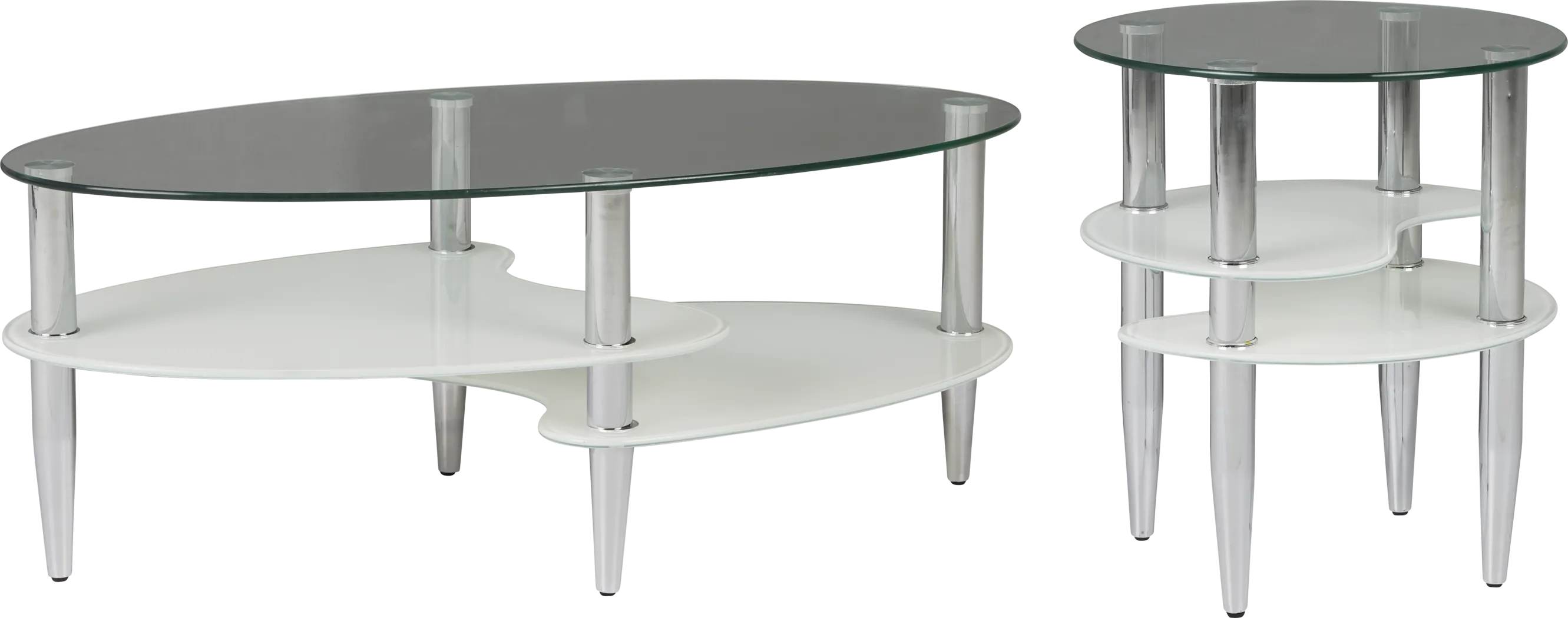 Brunson II Silver 2 Pc Table Set - Thumbnail - Image 1