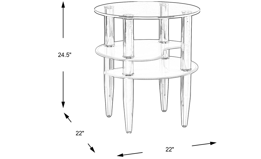 Dimension Image. Please refer to the Dimension Tab on this page for dimension details.