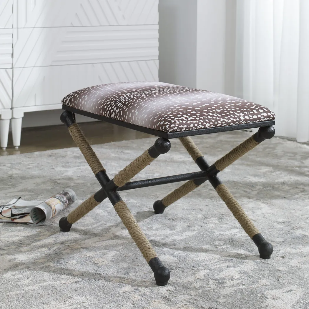 Bruxton Brown Accent Bench - Thumbnail - Image 6