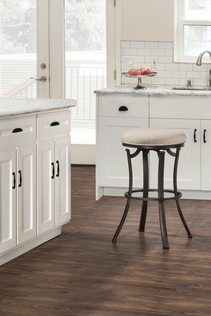 Bryce Black Outdoor Swivel Barstool - Thumbnail - Image 2