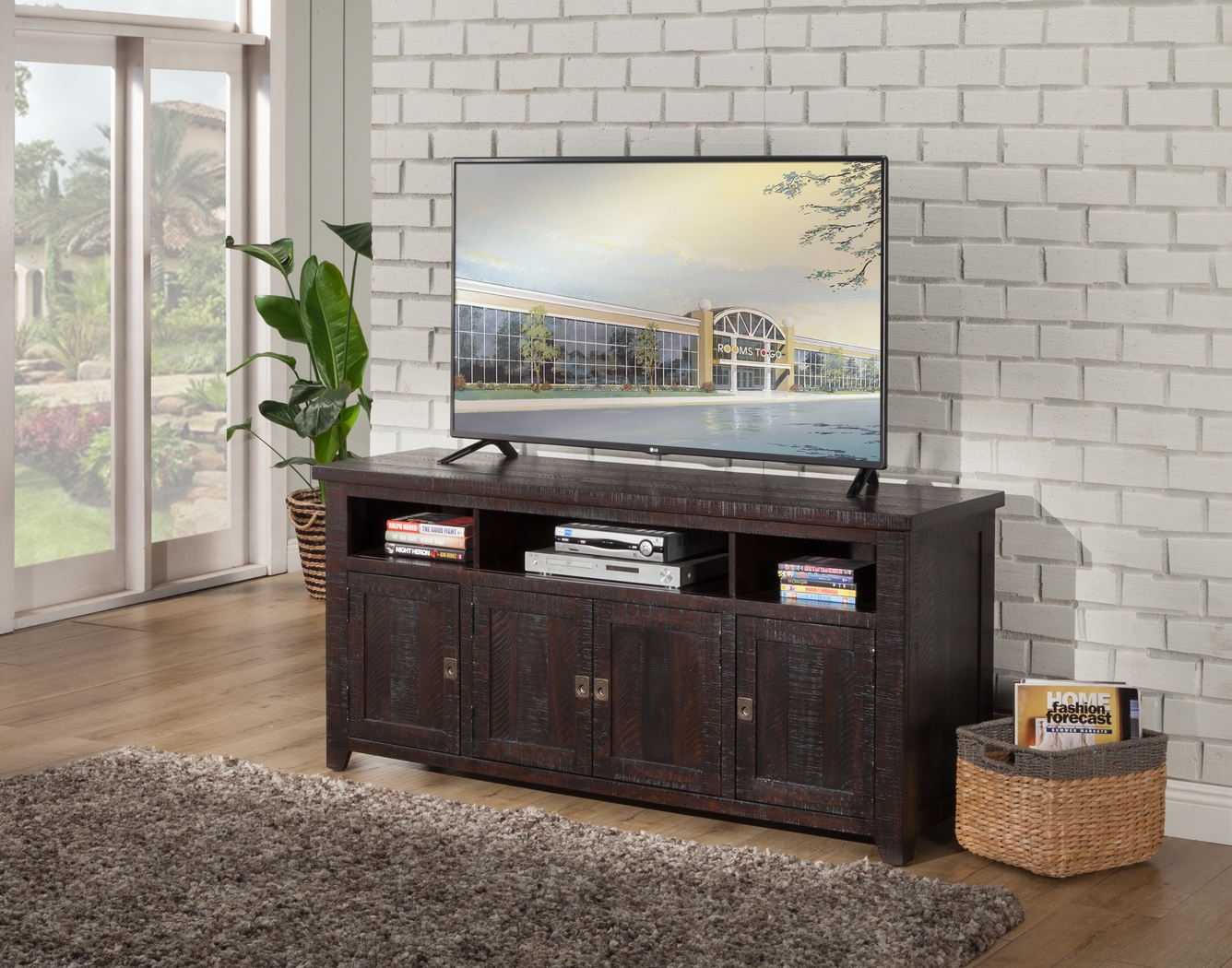 Bryn Avenue Brown 65 in. Console - Thumbnail - Image 3