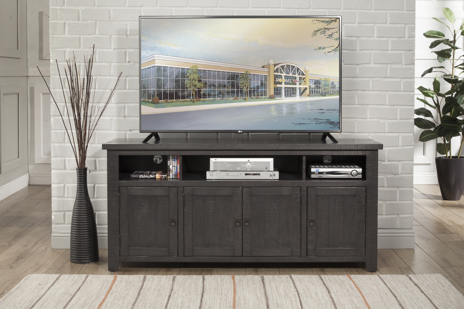 Bryn Avenue Gray 65 in. Console - Thumbnail - Image 3