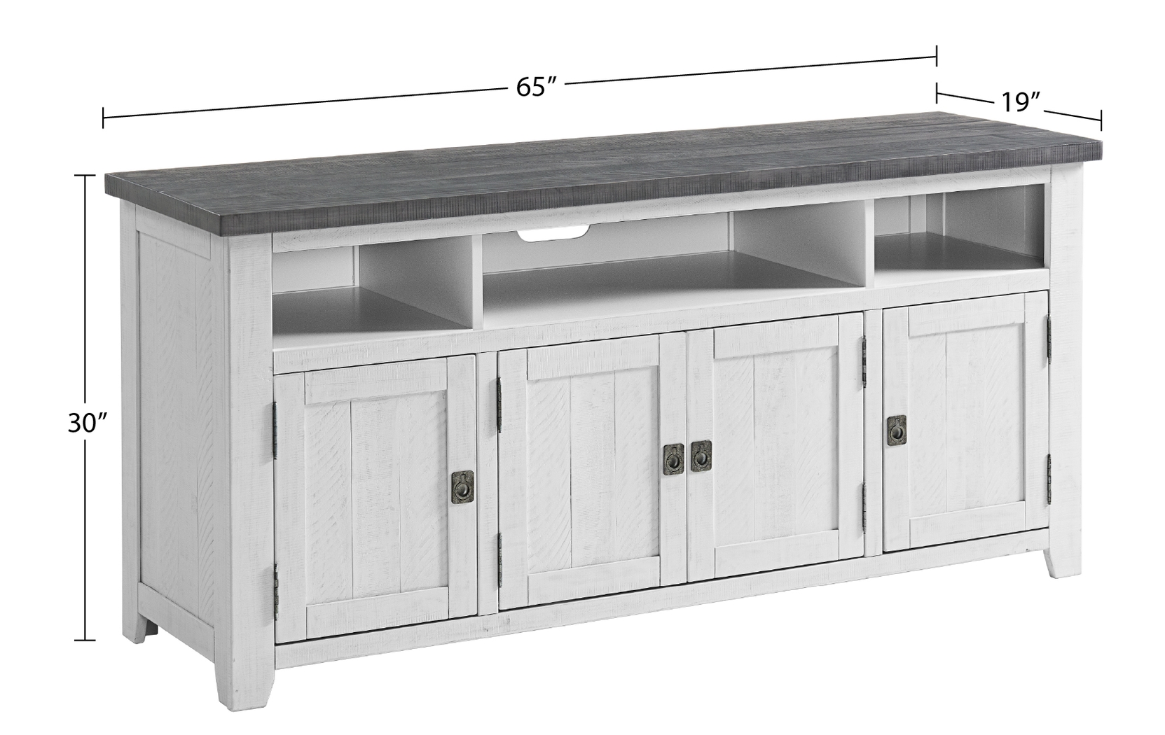Bryn Avenue Gray 65in. Console - Thumbnail - Image 9
