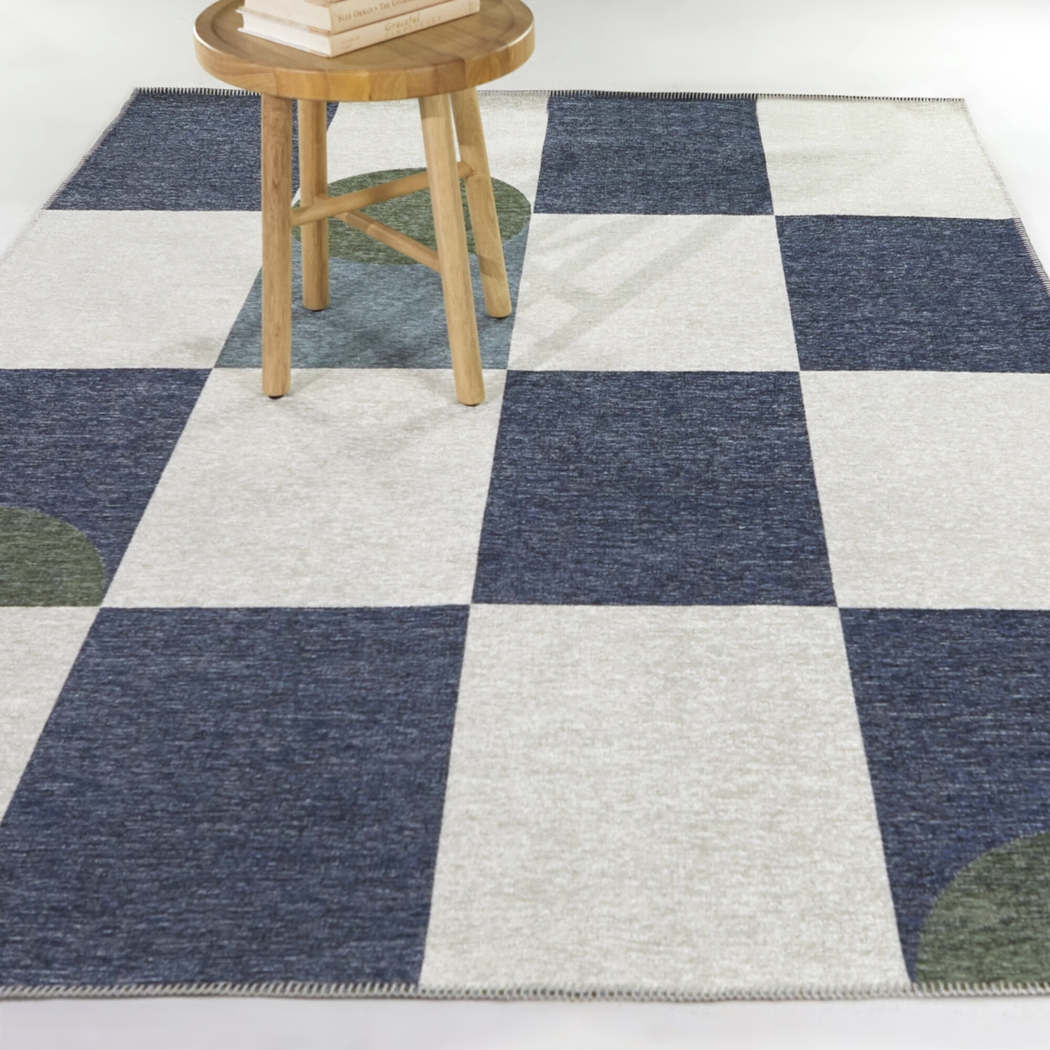 Brynhild Blue 5'3 x 7' Rug - Thumbnail - Image 2