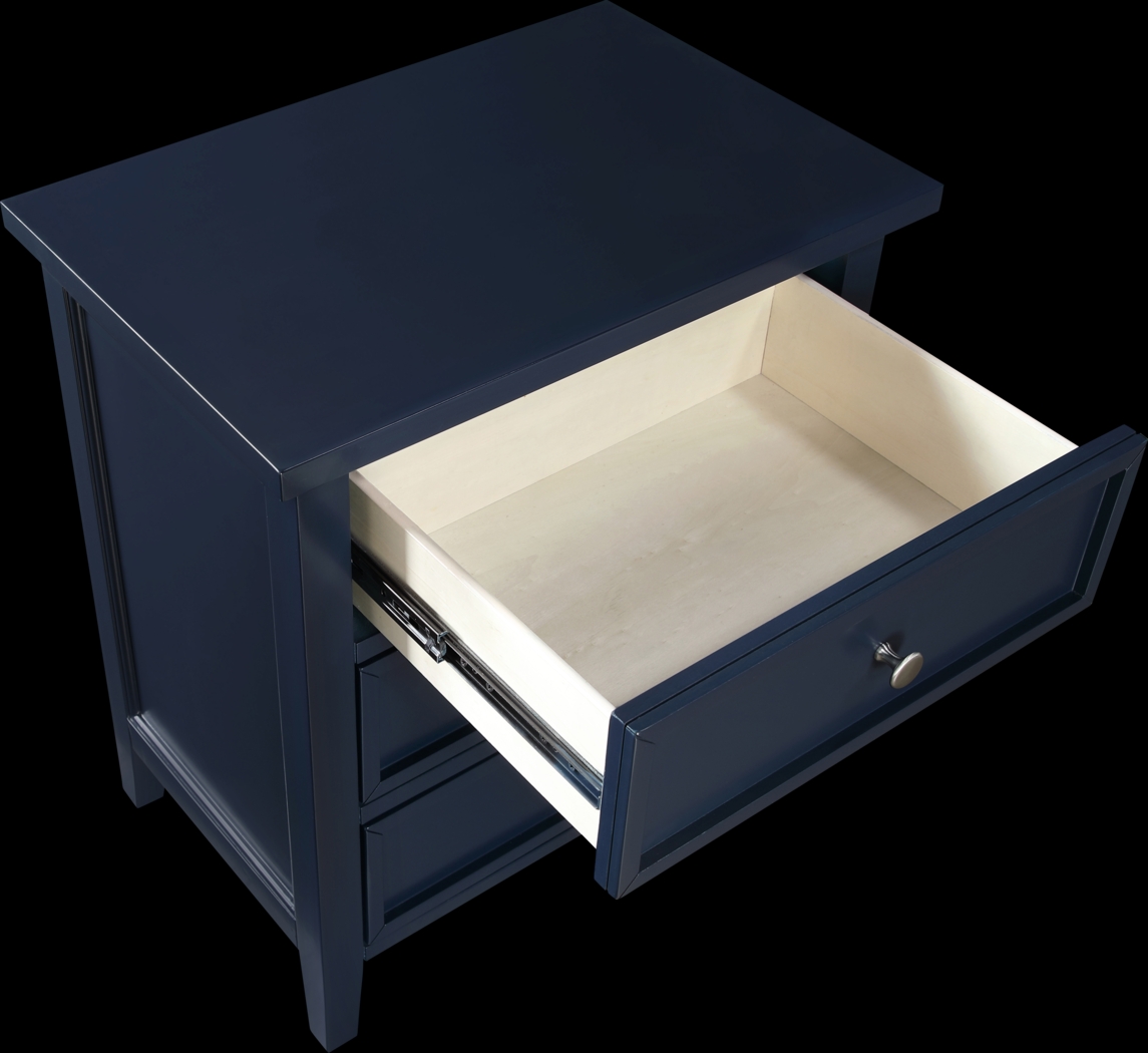 Brynlee Dark Blue Nightstand - Thumbnail - Image 11