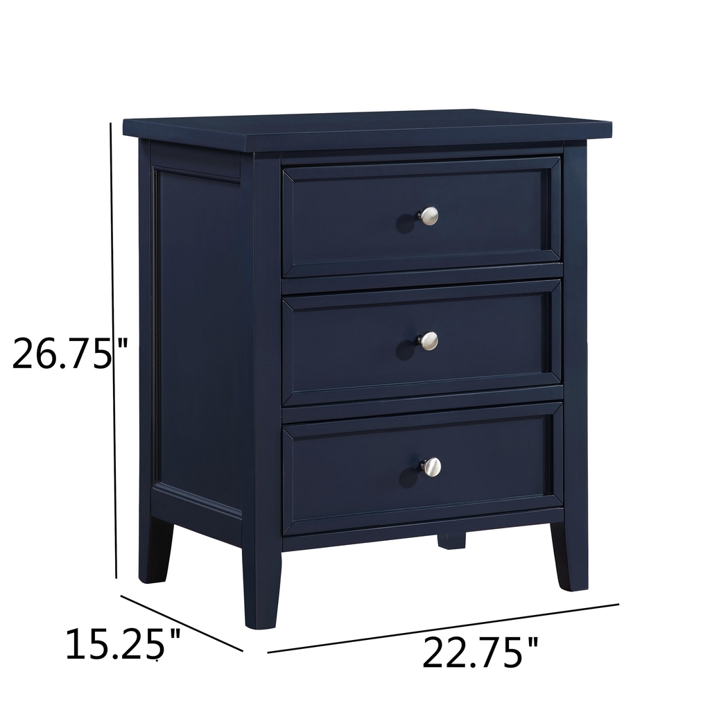 Brynlee Dark Blue Nightstand - Thumbnail - Image 13