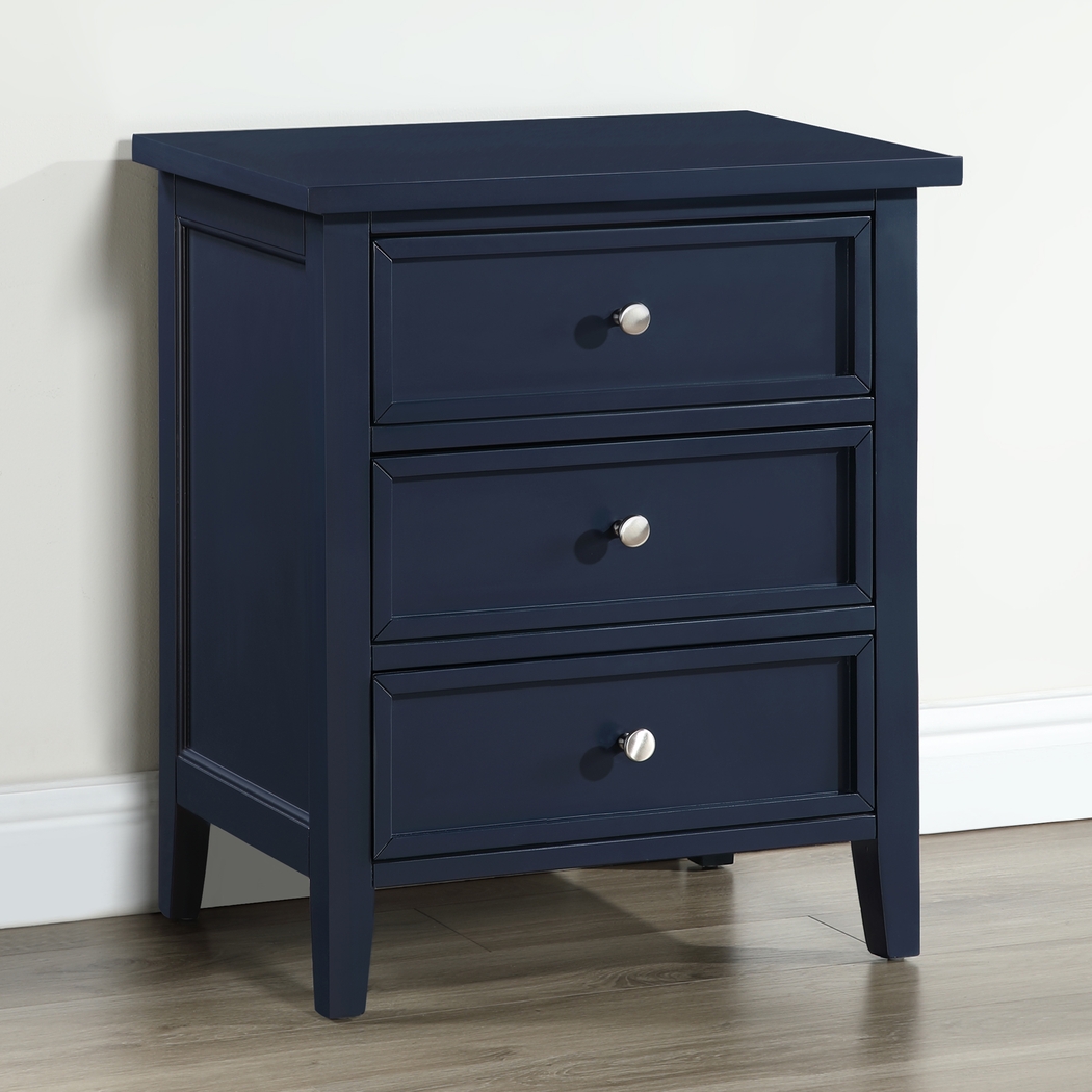 Brynlee Dark Blue Nightstand - Thumbnail - Image 3