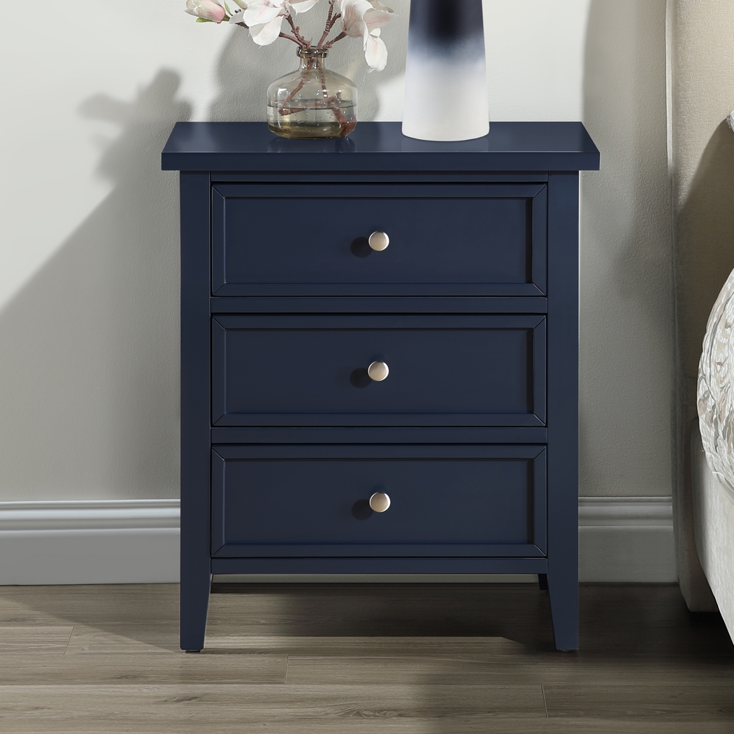 Brynlee Dark Blue Nightstand - Thumbnail - Image 4