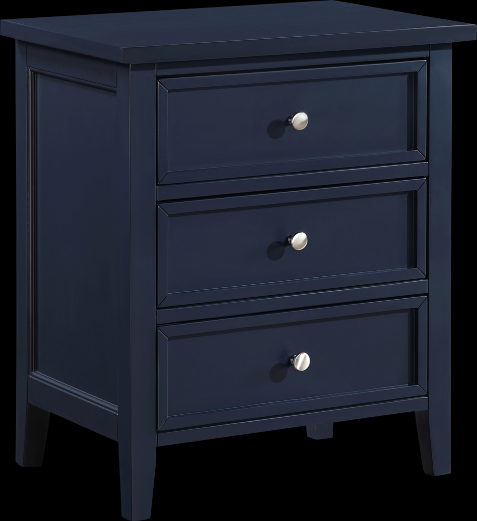 Brynlee Dark Blue Nightstand - Thumbnail - Image 1