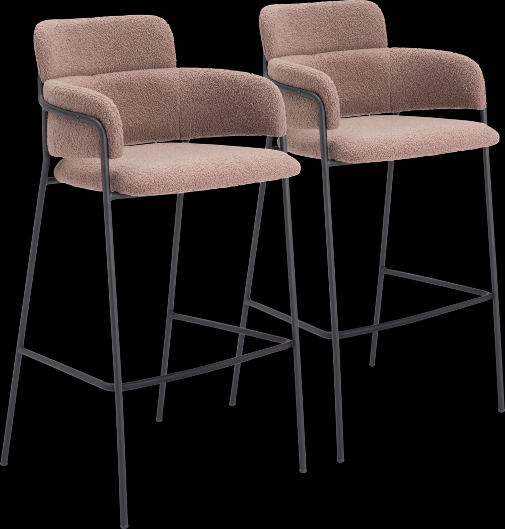 Brynns Brown Barstool, Set of 2 - Thumbnail - Image 1
