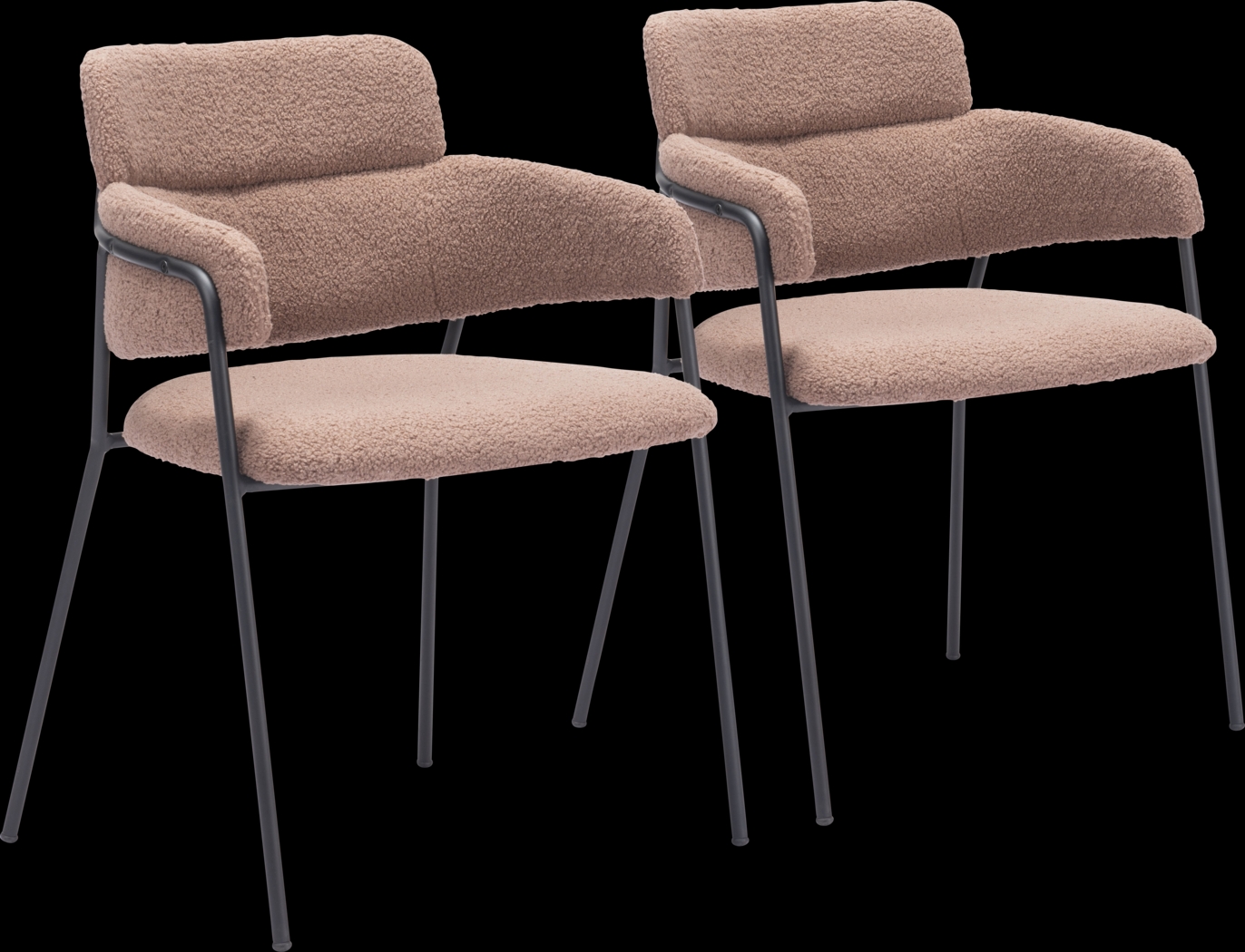 Brynns Brown Side Chair, Set of 2 - Thumbnail - Image 1