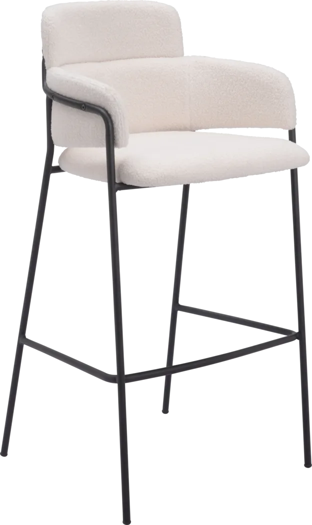 Brynns White Barstool, Set of 2 - Thumbnail - Image 3