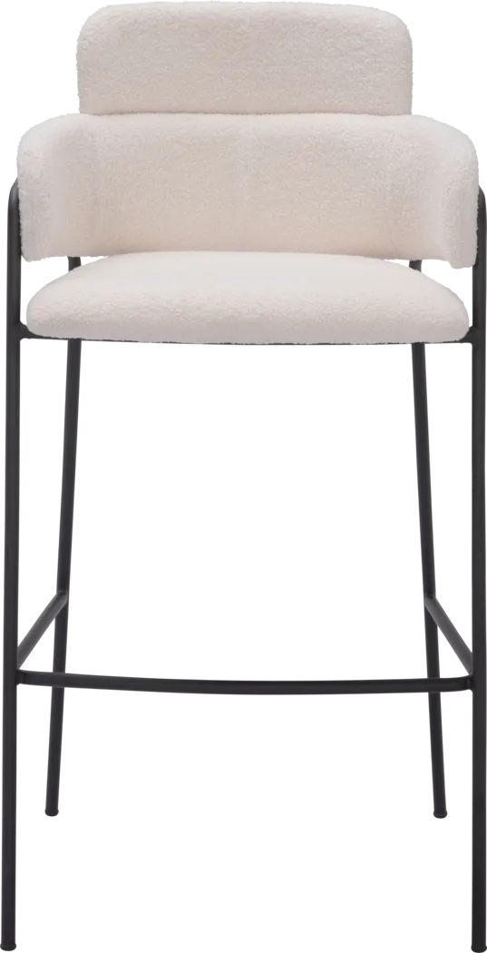 Brynns White Barstool, Set of 2 - Thumbnail - Image 4