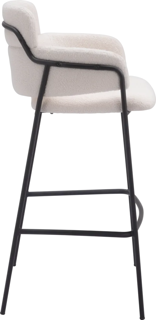 Brynns White Barstool, Set of 2 - Thumbnail - Image 7