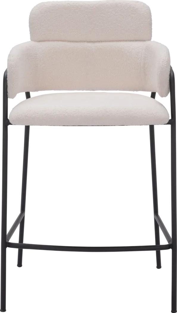 Brynns White Counter Height Stool, Set of 2 - Thumbnail - Image 4