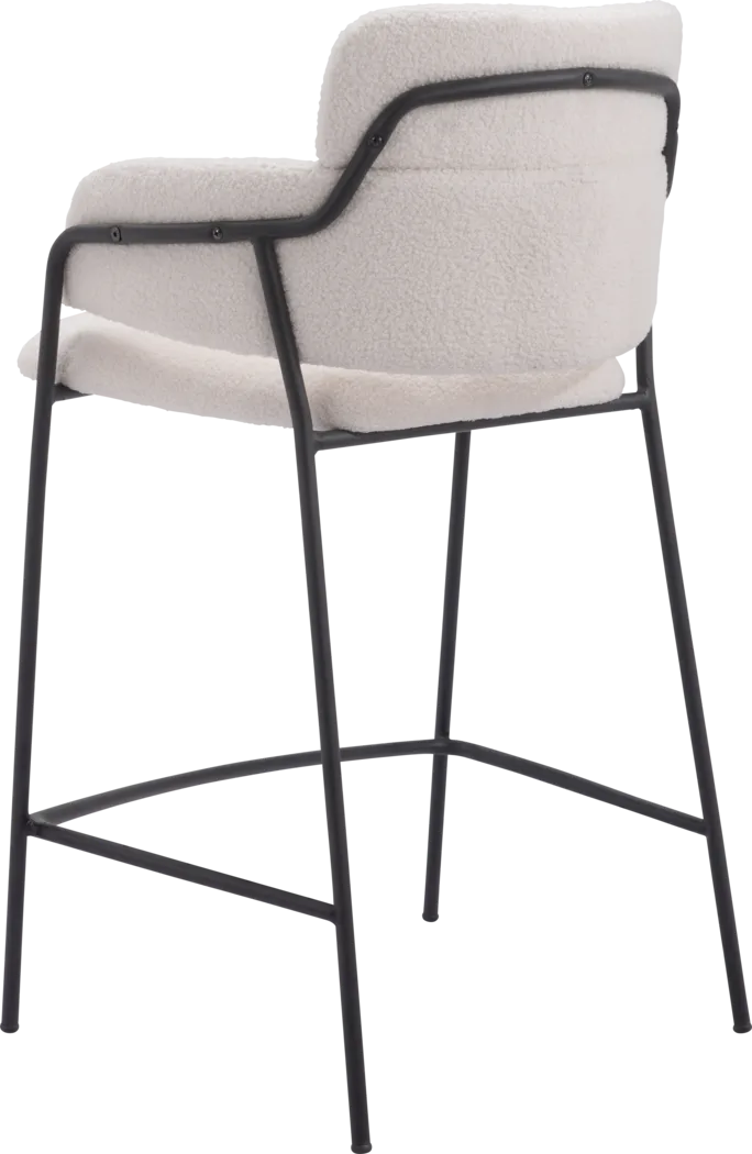 Brynns White Counter Height Stool, Set of 2 - Thumbnail - Image 6