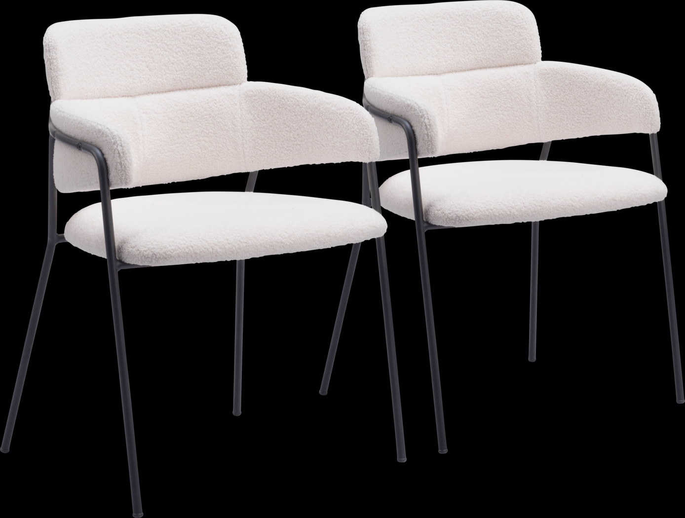 Brynns White Side Chair, Set of 2 - Thumbnail - Image 1