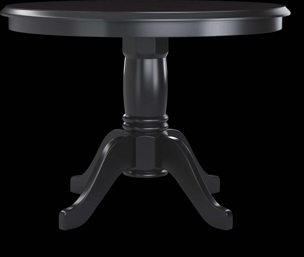 Brynwood Black 5 Pc Round Dining Set with White Chairs - Thumbnail - Image 3