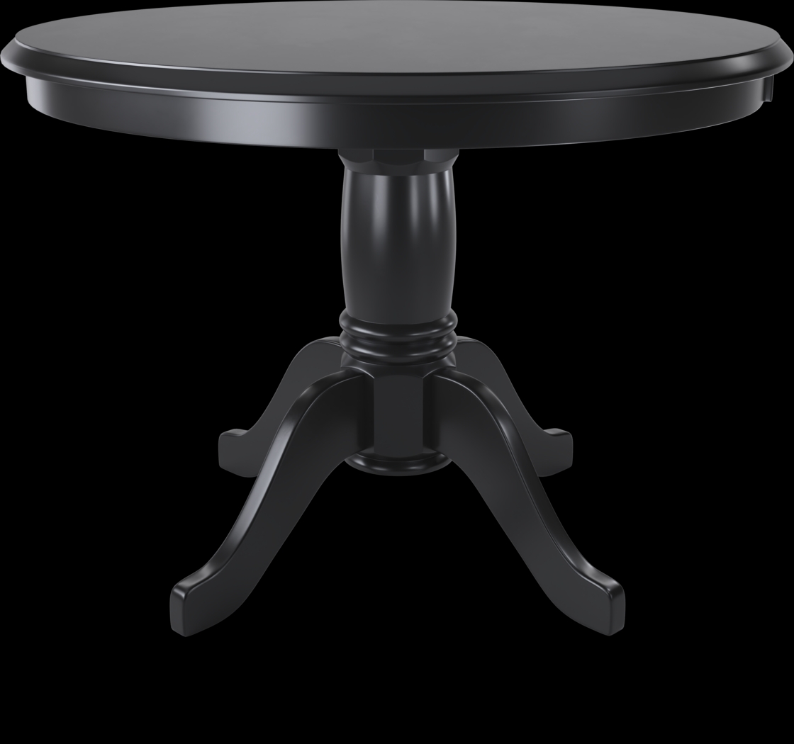 Brynwood Black 5 Pc Round Dining Set with White Chairs - Thumbnail - Image 2